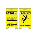 National Marker Co NMC Floor Sign - Caution Wet Floor Caution Slippery When Wet FS1